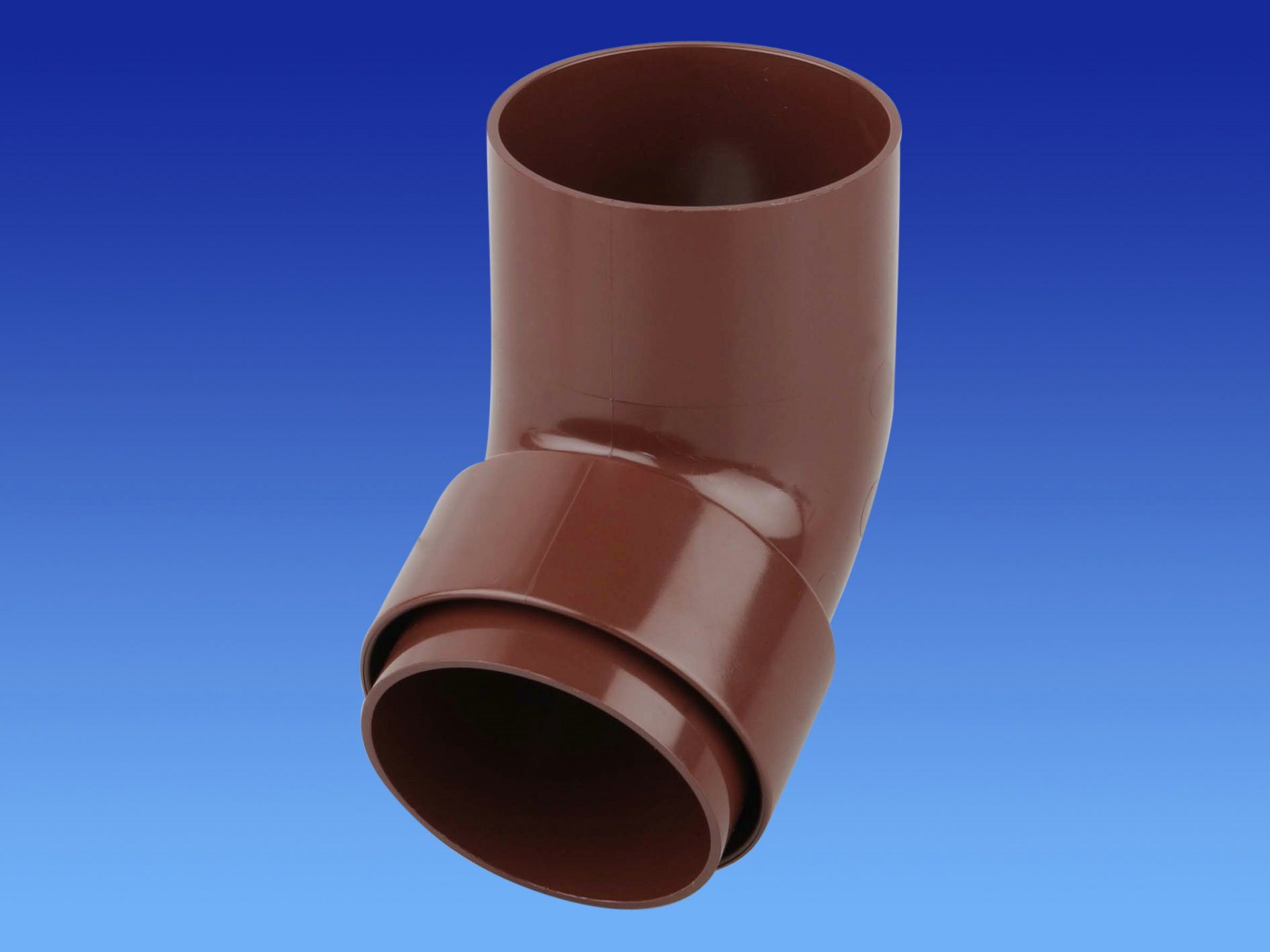 Wavin OSMA Roundline Downpipe Offset Bend (Spigot) Brown 0T026n