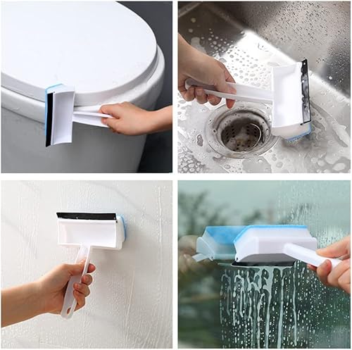 Miniatura 4 de Angoily Limpiaparabrisas para puertas de ducha, 4 unidades, limpiador de esponja, limpiador de espejo, limpiaparabrisas, herramienta de limpieza