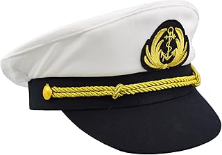 Admiral Captain Yacht Hat Snapback Gold Embroidery Anchor Skippers Cap for Party