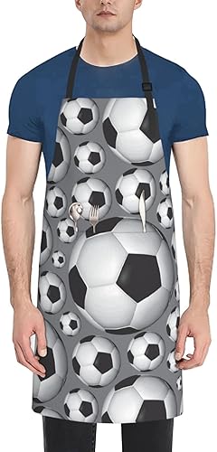 Delantales para mujer con bolsillos, delantal de chef ajustable, correa para el cuello, delantal de cocina impermeable