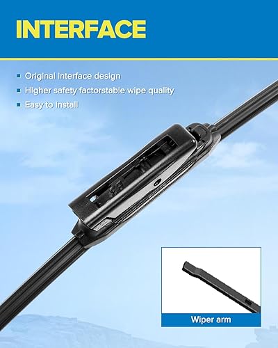 Miniatura 3 de PHILTOP Escobillas de limpiaparabrisas delantero de 19 + 18 pulgadas de repuesto para Cooper 2013-2015