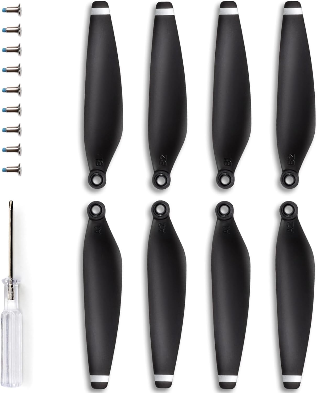 Ruko U11MINI/U11MINI 4K Original Propellers - Replacement Blades U11MINI/U11MINI 4K Drone, Durable and Easy to Install, 4-Pack (Black)