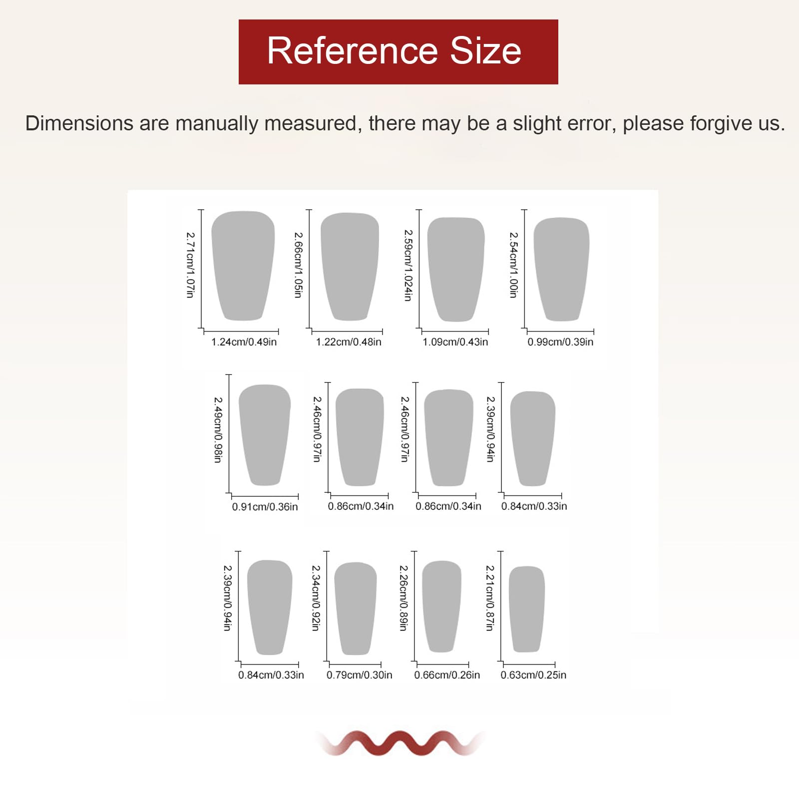 24 PCS Press on Nails Christmas Fake Nails Love Fake Nails Snowflake Fake Nails Medium Fake Nails Gifts for Women and Girls (No.88)