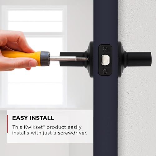 Vista 41 de Kwikset Henley - Manija de puerta de entrada con cerradura y llave, manija reversible con llave segura, para entrada frontal y dormitorios, níquel