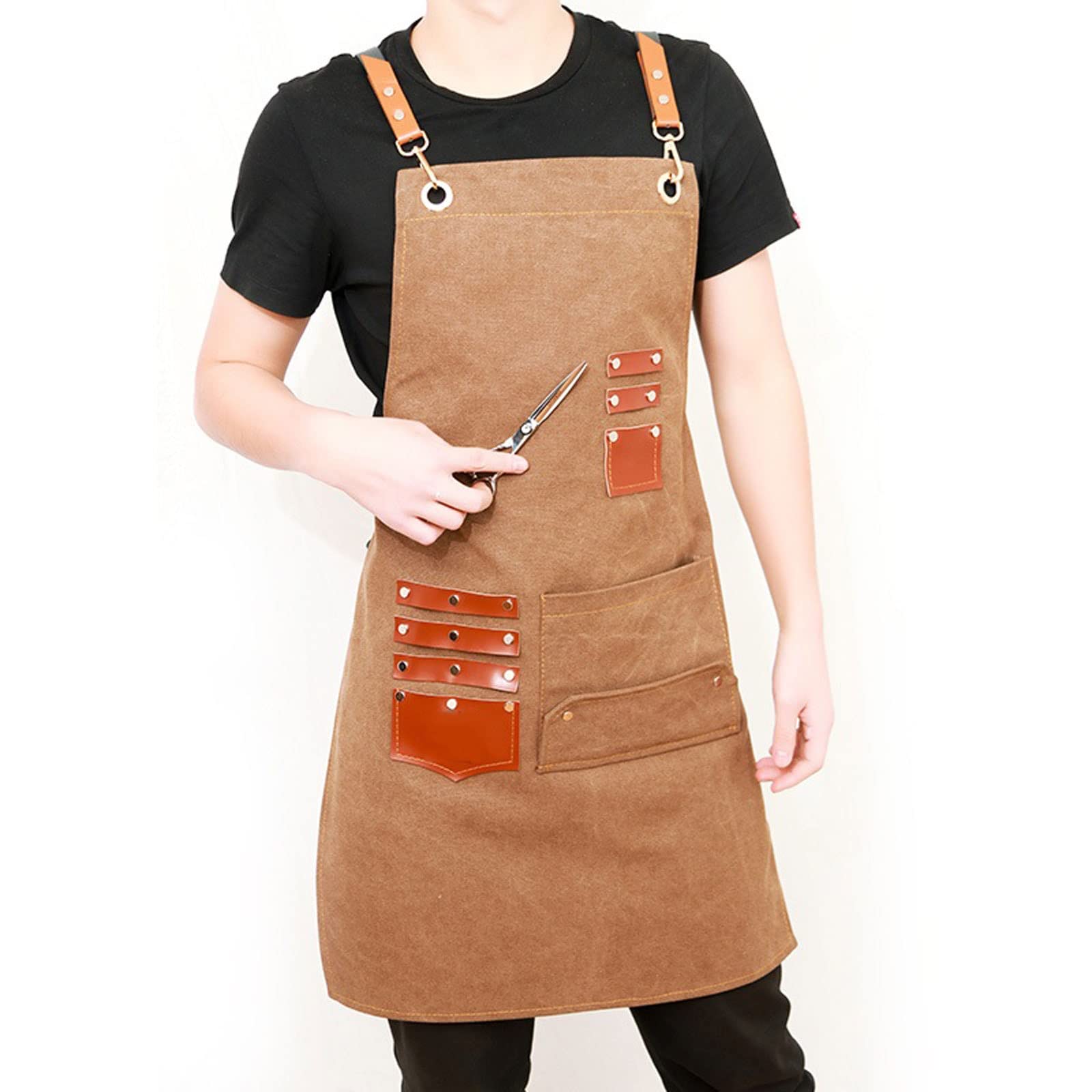 Grembiule da uomo donna Barista Tea House Parrucchiere Ristorante Abbigliamento da lavoro Cucina Cottura Nail Art Pittura