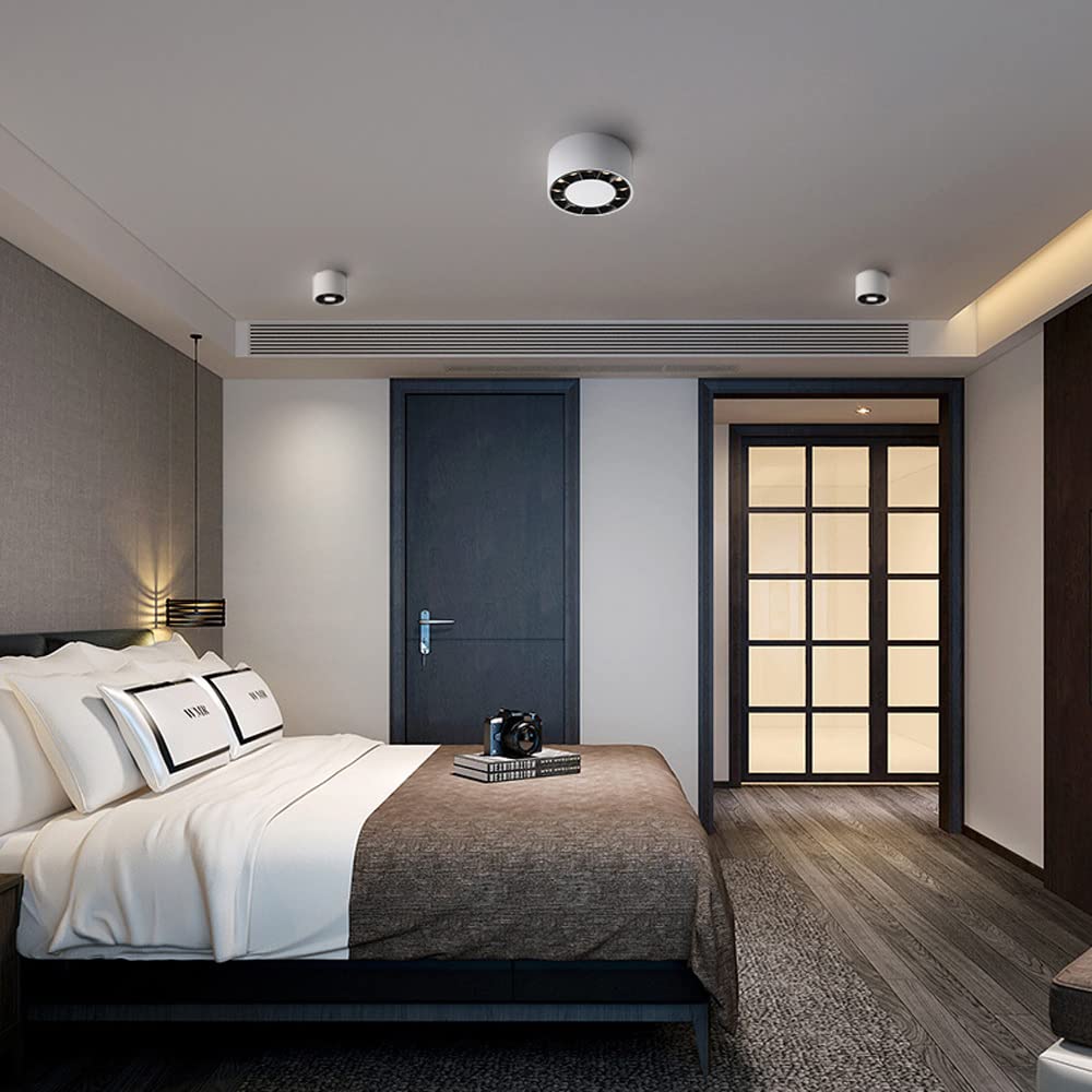 Spot LED d'intérieur, Mini Spot monopoint en saillie, Spot cylindrique en Aluminium, Spot directionnel pour Salon, Chambre, Couloir, Cuisine