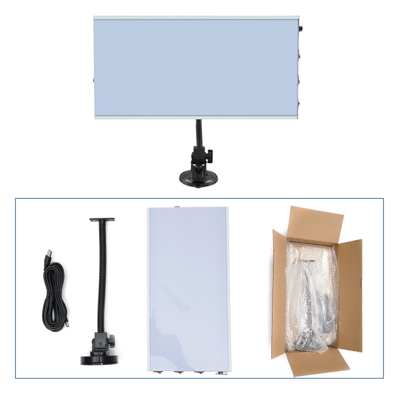 Lampe de Débosselage de Voiture Sans Fil Portable, Outils de Réparation de Carrosserie, Pdr-Light Pour la Réparation Des Bosses Sans Peinture, Réflecteur Concave Avec Lumière Led, Support Réglable