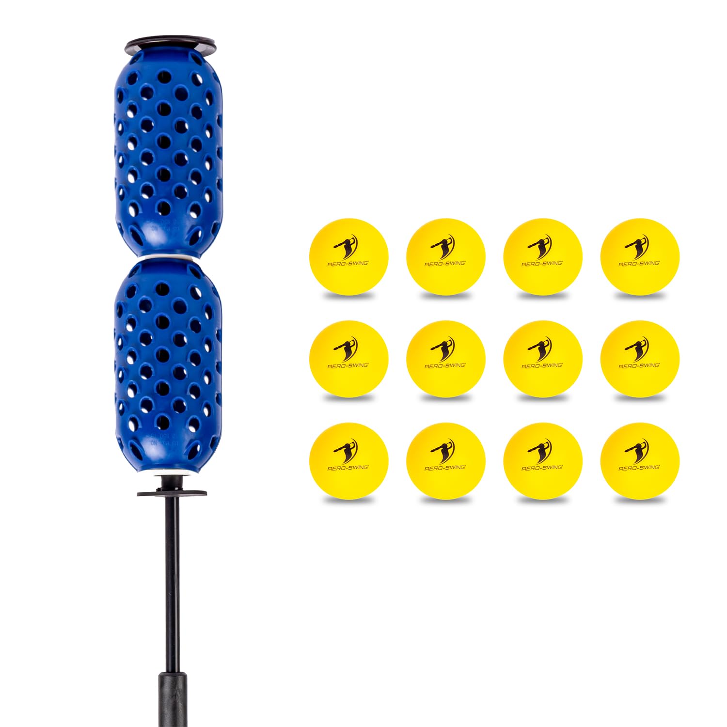 Baseball &amp; Softball Swing Trainer and 12 Durable Foam Balls, Boost Your Bat Speed By Up to 20+ MPH, Unlock Swing Speed Increases. Great Gift for Baseball and Softball