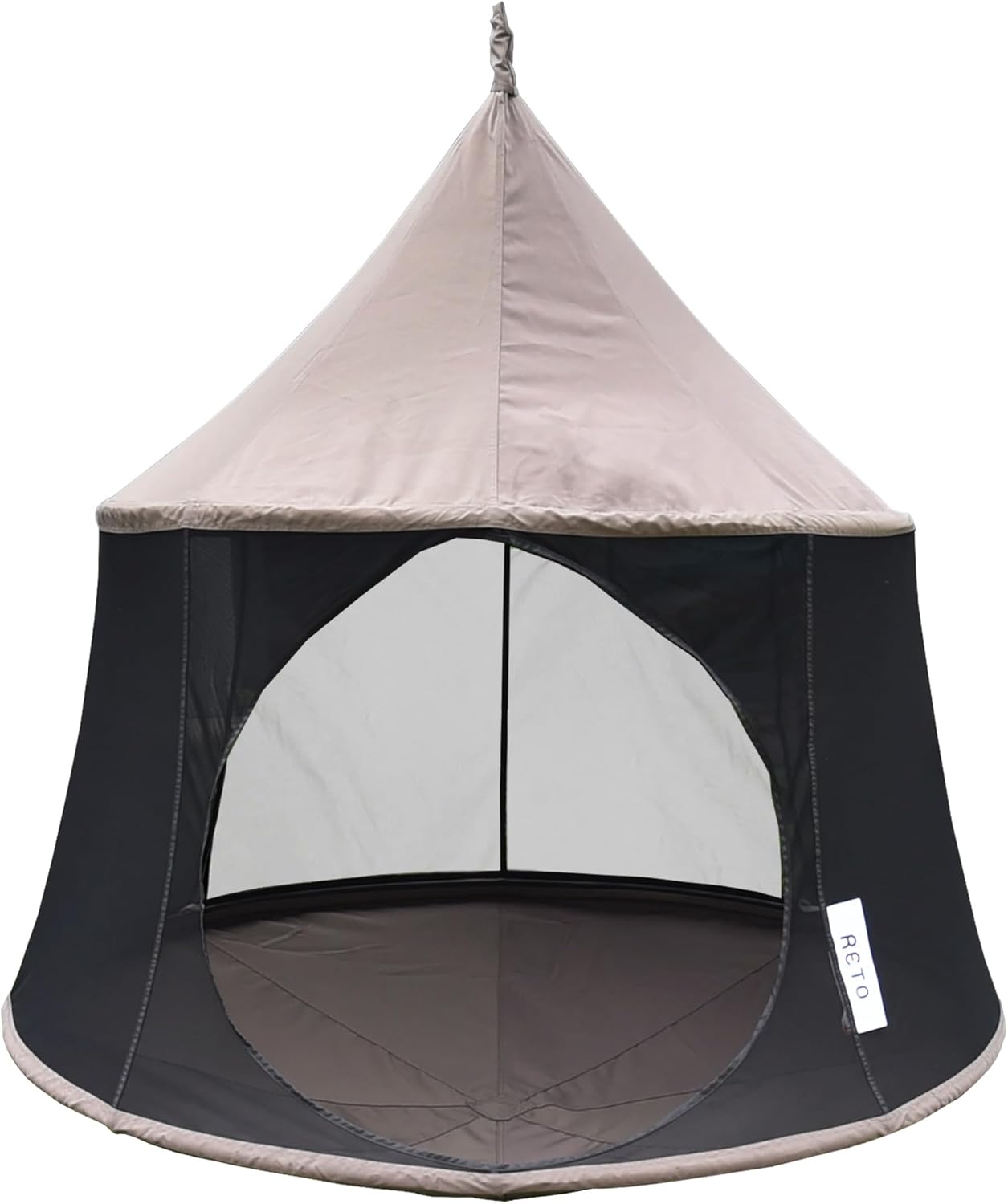Vivere Polyester Canvas Cacoon Reto Multi Person Hanging Pod - Includes Hanging Rope and Carabiner - 440 lb Weight Capacity (Green)
