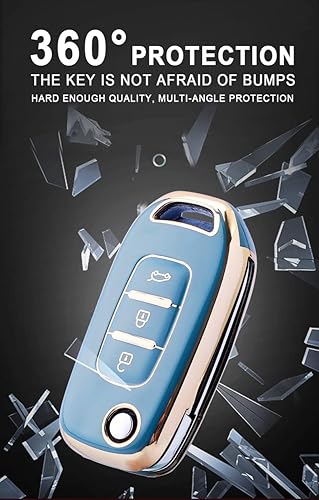 Miniatura 5 de HIBEYO Para Renault Kadjar Filping Smart Remote Auto Key Fob Cover para Renault Kadjar Captur Megane Sandero Stepway Logan Clio 5 Accesorios Key