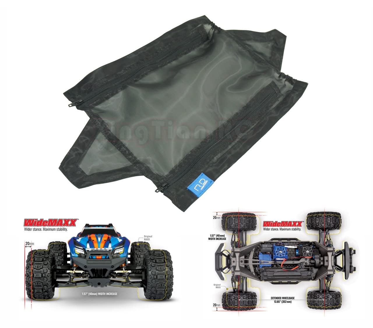 Chassis Guard Dirt Cover for Traxxas 1/10 Newest V2 New MAXX - Resist Dust Snow Rocks Leaves Mud Sands, black