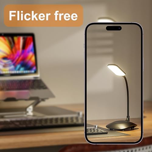 Miniatura 4 de Lámpara de escritorio LED con control táctil regulable, luz de escritorio de oficina, lámpara de oficina con cuello de cisne ajustable, lámparas de