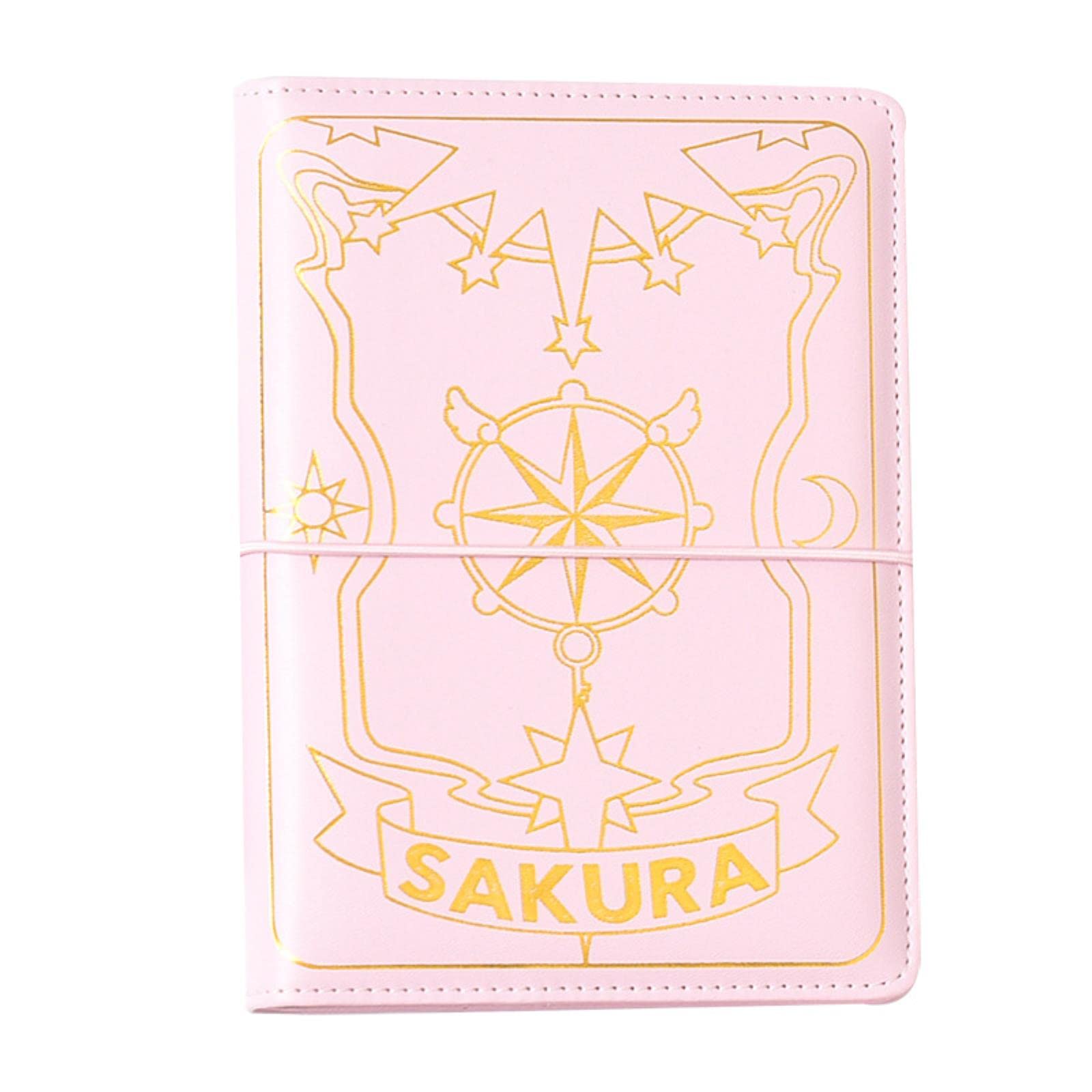 Süßes rosa Sakura Anime Lose-Blatt Tagebuch Notizbuch bunte Seiten Spirale 6 Löcher Binder Notizbuch Journals Planer Schreibwaren Set
