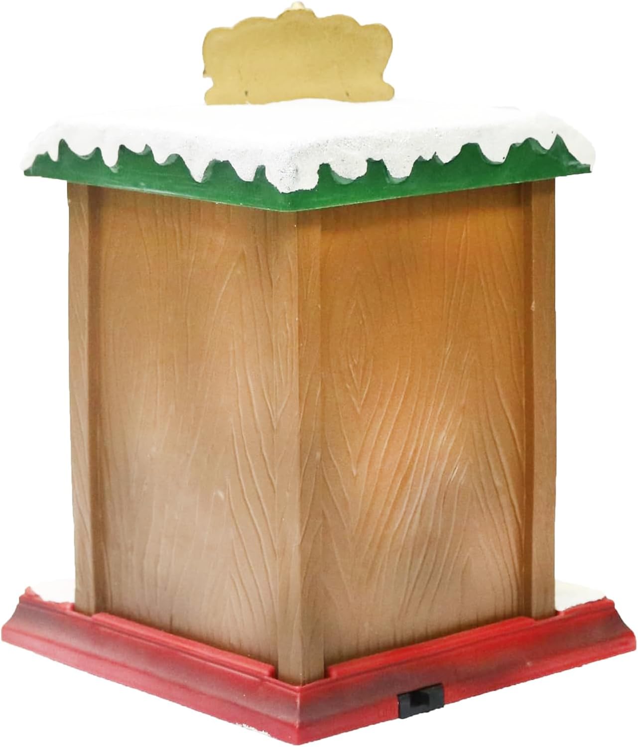 MOMENTS IN TIME Lighted Santa’s Christmas Village Shop LED Lights, Music & Animation Battery Operated 8.8” Holiday Building Christmas Decoration