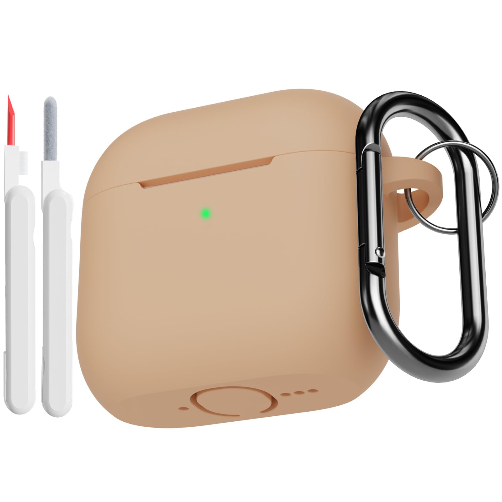 KOKOKA Funda de Silicona Compatible con AirPods Pro 3.ª Generación con Kit de Limpiador, Anti-rasguños, Anti-Polvo, Funda Case Silicona para AirPods Pro 3 con Mosquetón, LED Frontal Visible, Negro — view 36