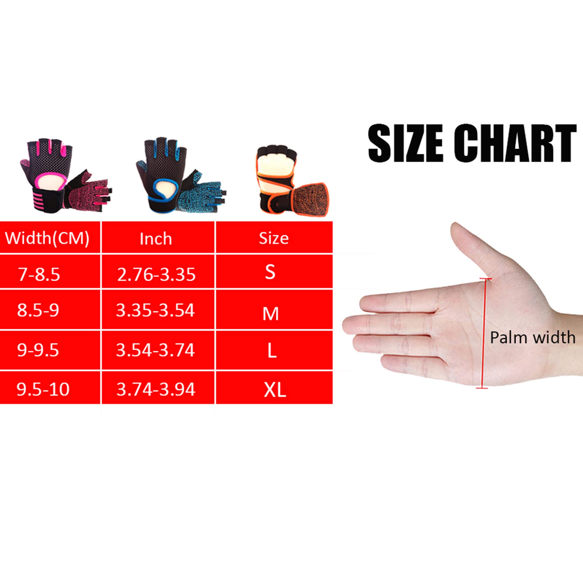 1 par de Guantes de Gimnasio con protección Completa en la Palma, Guantes de Entrenamiento físico, Guantes Antideslizantes para Levantamiento de Pesas, Guantes multideportivos, Rosa, XL