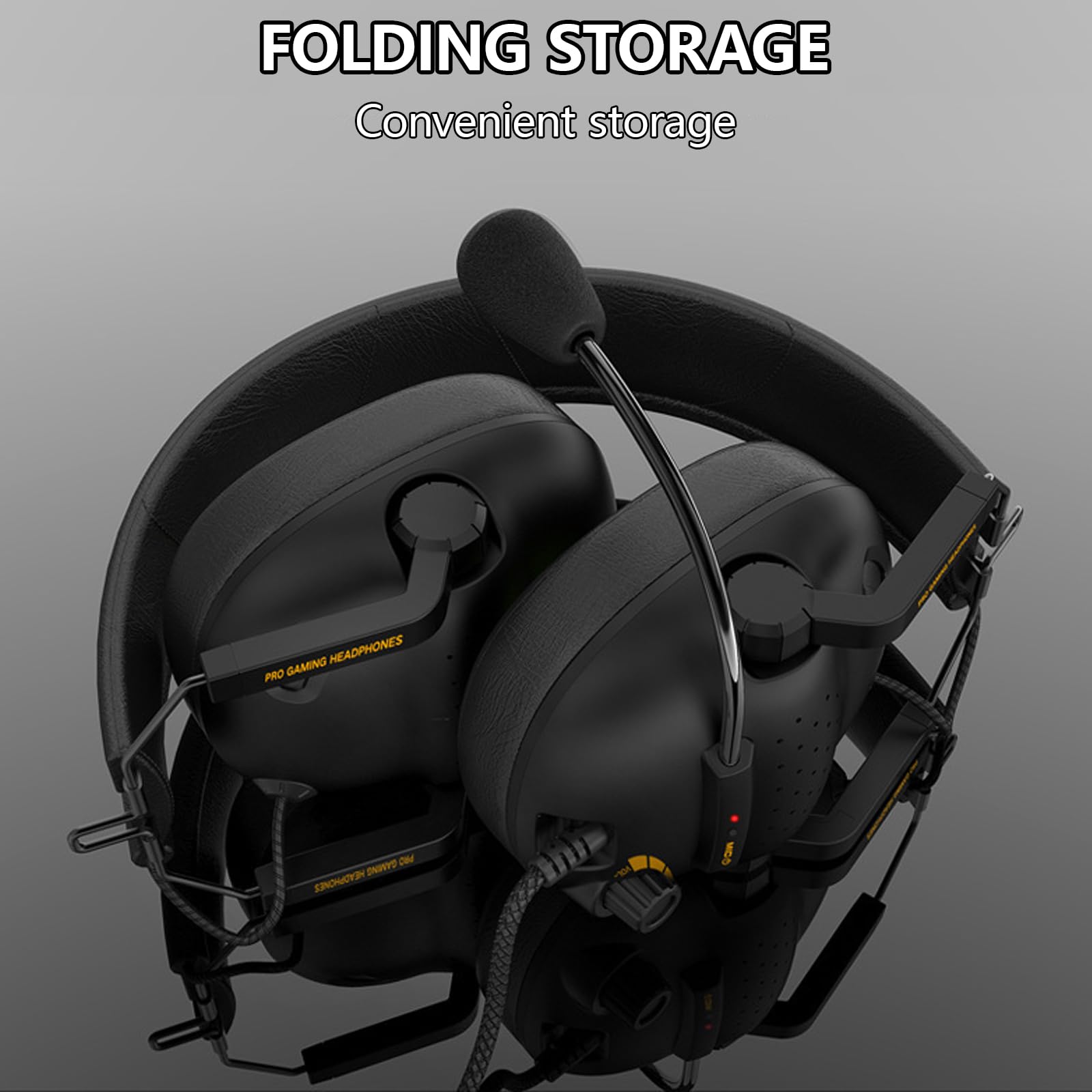 Cuffie da gioco per cuffie con cavo con microfono 7.1 Surround Sound Computer Cuffie USB per laptop Streaming Cuffie over-ear