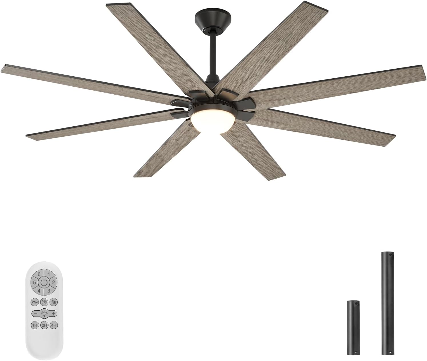 Ceiling Fan with Lights Remote Control, 72Inch, DC Motor,6