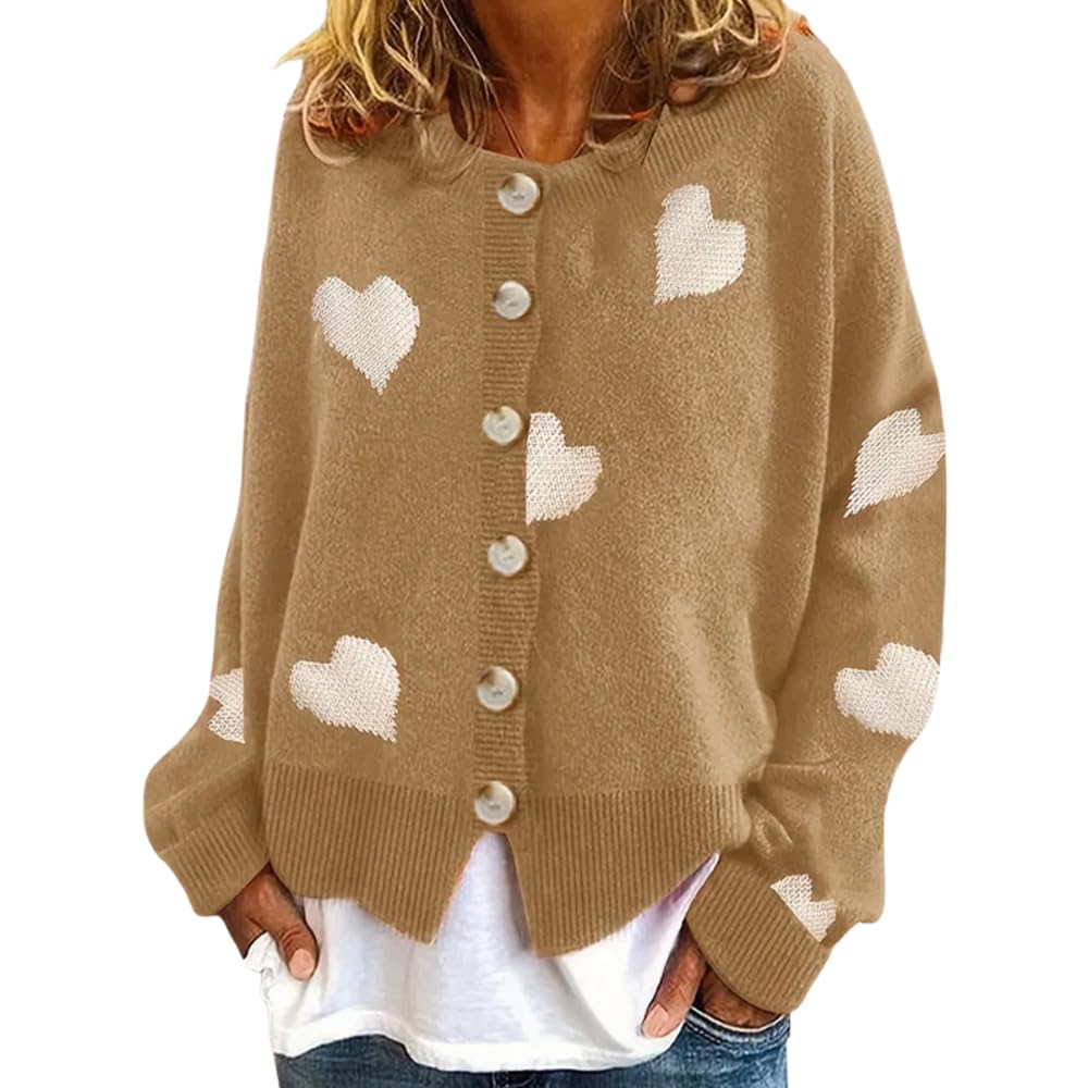 Womens Long Sleeve Floral Daisy Flower Cardigan Sweaters Oversized Aesthetic Button Down Open Front Knit Sweater