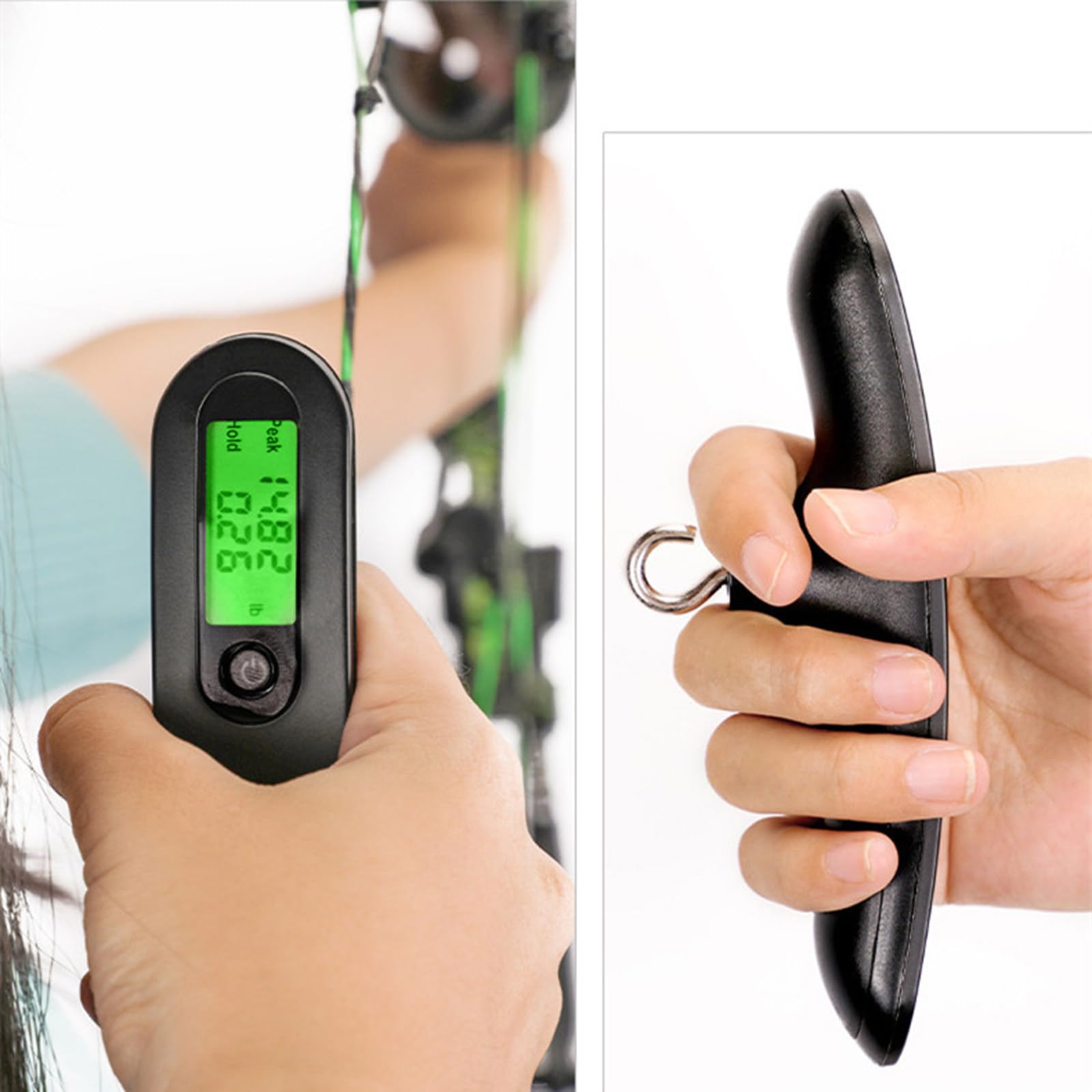 Newwyt 110lbs Digital Bow Scale Recurves Bow Scale Compound Bow Poundage Scale Hunting Compound Bagage Scale avec écran LCD ABS