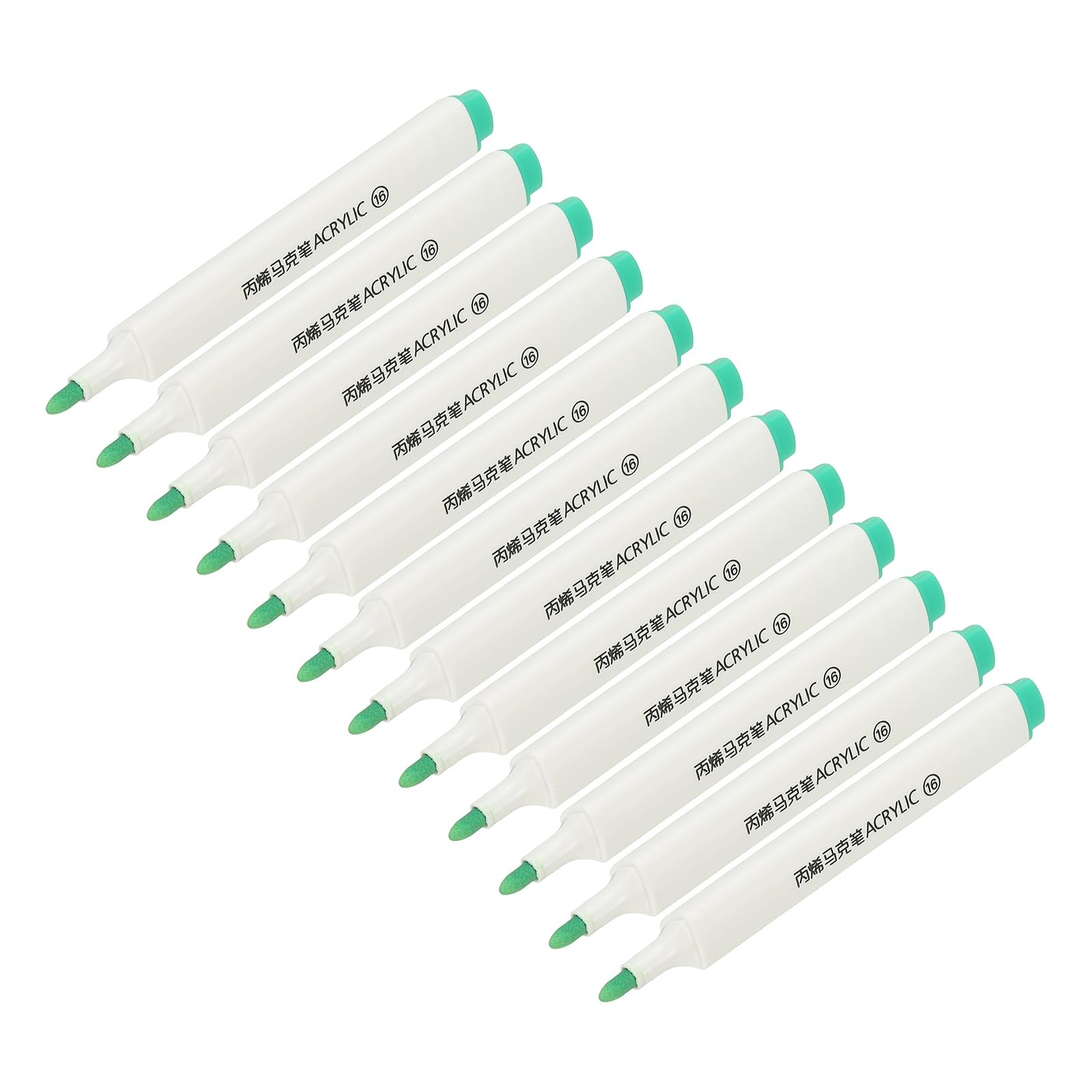 PATIKIL Acrylic Paint Marker Pens, 12Pcs Bold Tip Paint Pen Waterproof Water Based for Rock Painting Wood DIY Craft Glass Ceramic Canvas, Dark Green — image 1