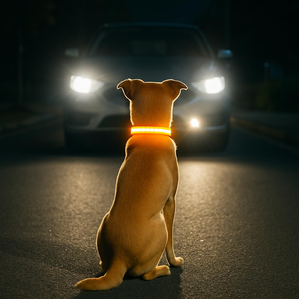 Dog Coller Sefety Reflector Belt for Night Visiblity - Adjustable & Durable (Pack of 5, 1 INCH)-image-17