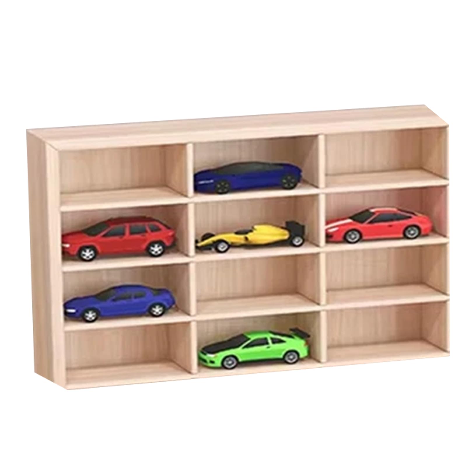 Genérico Gabinete de Almacenamiento para Coches de, Estante Organizador de Madera para Coches a Pared, Gabinete Decorativo De Fácil Instalación para Figuras Coleccionables Adolescentes Y