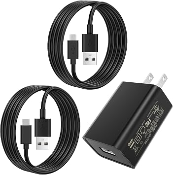 5V 2A Power Adapter Replacement Compatible with Fire TV Stick lite, Roku Streaming Stick, Chromecast Google TV,Includes USB C & Micro Charger Cable Cord