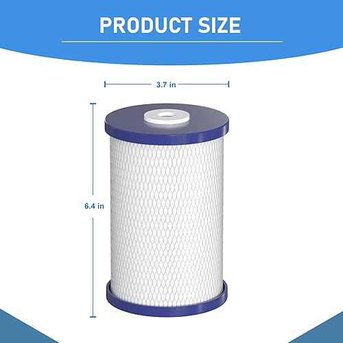 Miniatura 6 de Filtros de agua de carbón activado con cáscara de coco de 0.5 micrones compatibles con Royal Prestige Frescapure 4000, 4500, 5000, 6000 CT, 6000 UC,