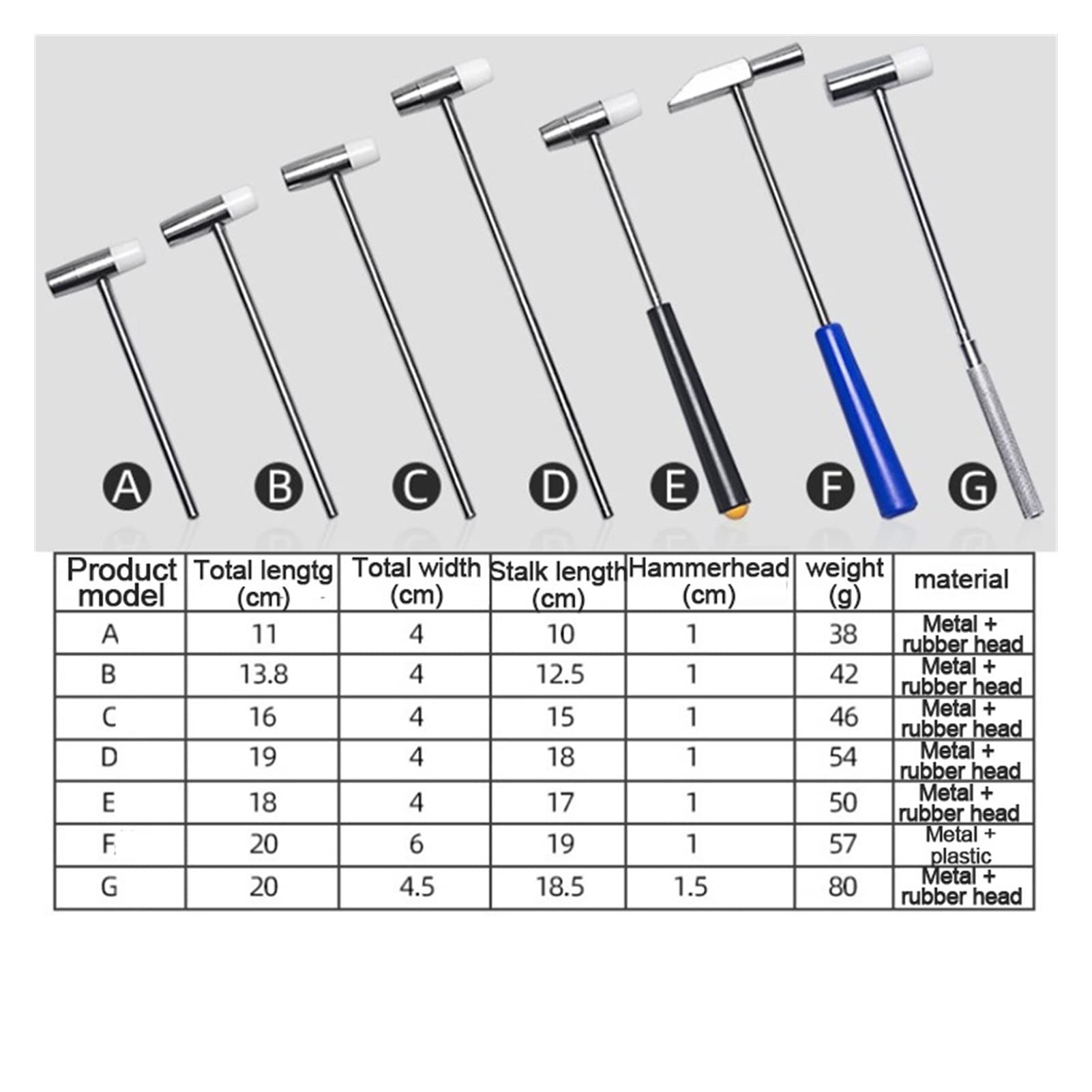 Marteau à Double Tête YOSOO Pour Bijoux Et Artisanat En Acier