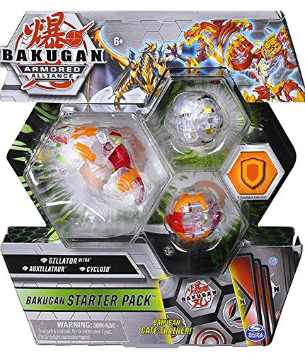 Bakugan Armored Alliance Starter Pack - Diamond Gillator, Collectible Transforming Creatures, for Ages 6 & Up...