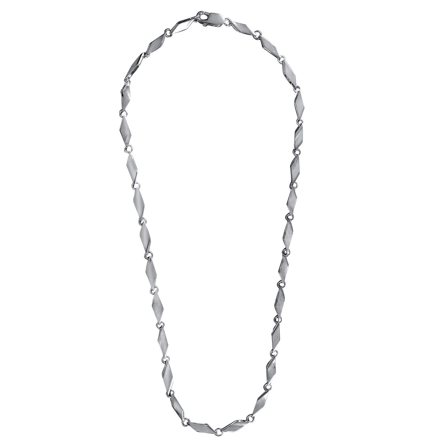 Jewel99Sterling Silver Platinum Plated Neck Chain for Boys