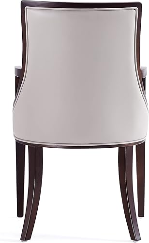 Miniatura 9 de Manhattan Comfort Grand - Sillón de comedor de piel sintética de 18.5 pulgadas, color gris claro