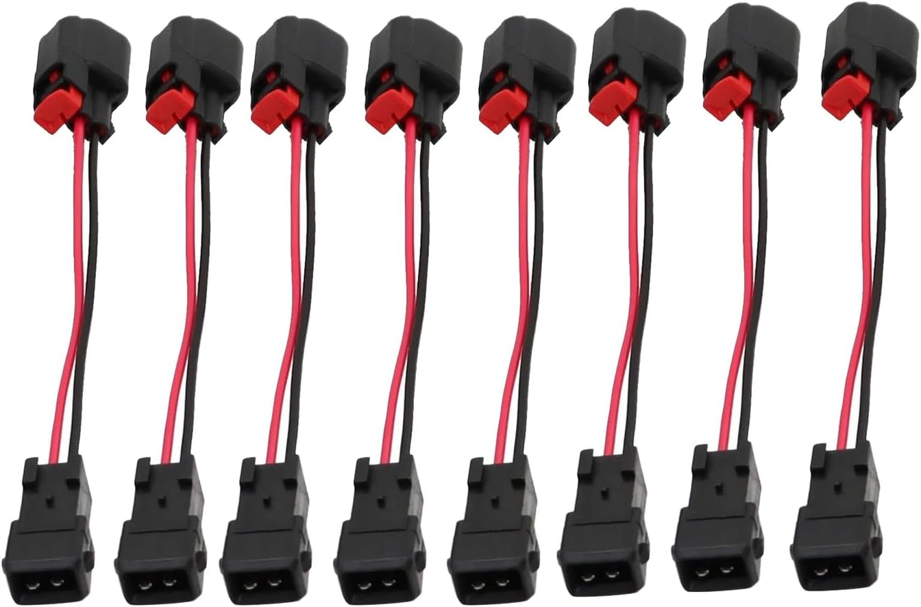 8PCS LS1 EV1 to EV6/ EV14 Fuel Injector Connector Adapters for USCAR LS1 LS2 LS3 LSX LT1