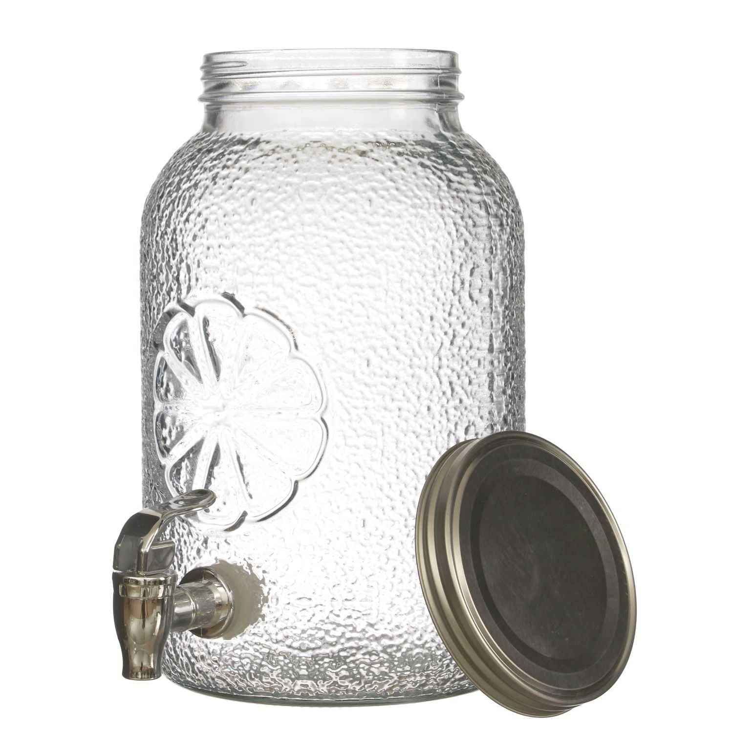 COOK CONCEPT, KA0168, Fontaine en verre design Citron 38L, idéale pour rafraîchir vos boissons avec élégance, parfaite pour vos réceptions et rassemblements Taille : 38L