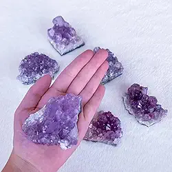 Pedra Drusa Ametista Bruta Diversos Tamanhos - Proteção Stress Ansiedade - Pedras Naturais Tamanho:5 a 6cm
