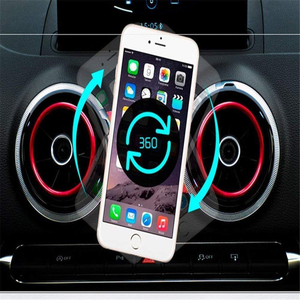 Supporto Magnetico Per Auto Per Audi A3/S3 8V (2014-2019) - Rotazione 360°, Prese D'Aria, Nero