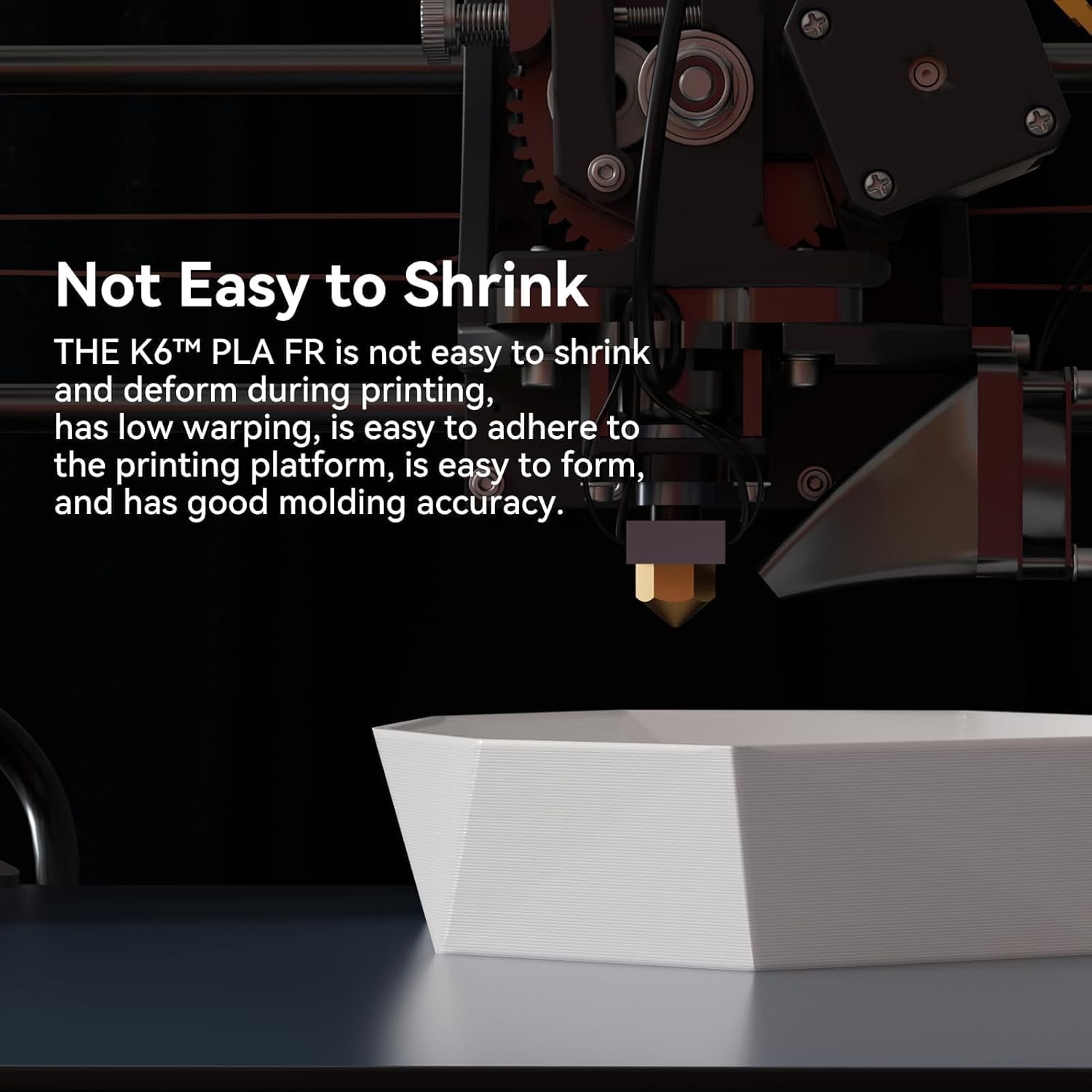 kexcelled Flame Retardant PLA Filament 1.75mm,White FR PLA 3D Printer Filament,UL94-V0 Grade Halogen-Free Fire Retardant Material,Dimensional Accuracy +/- 0.03mm,1kg Spool (2.2lbs)