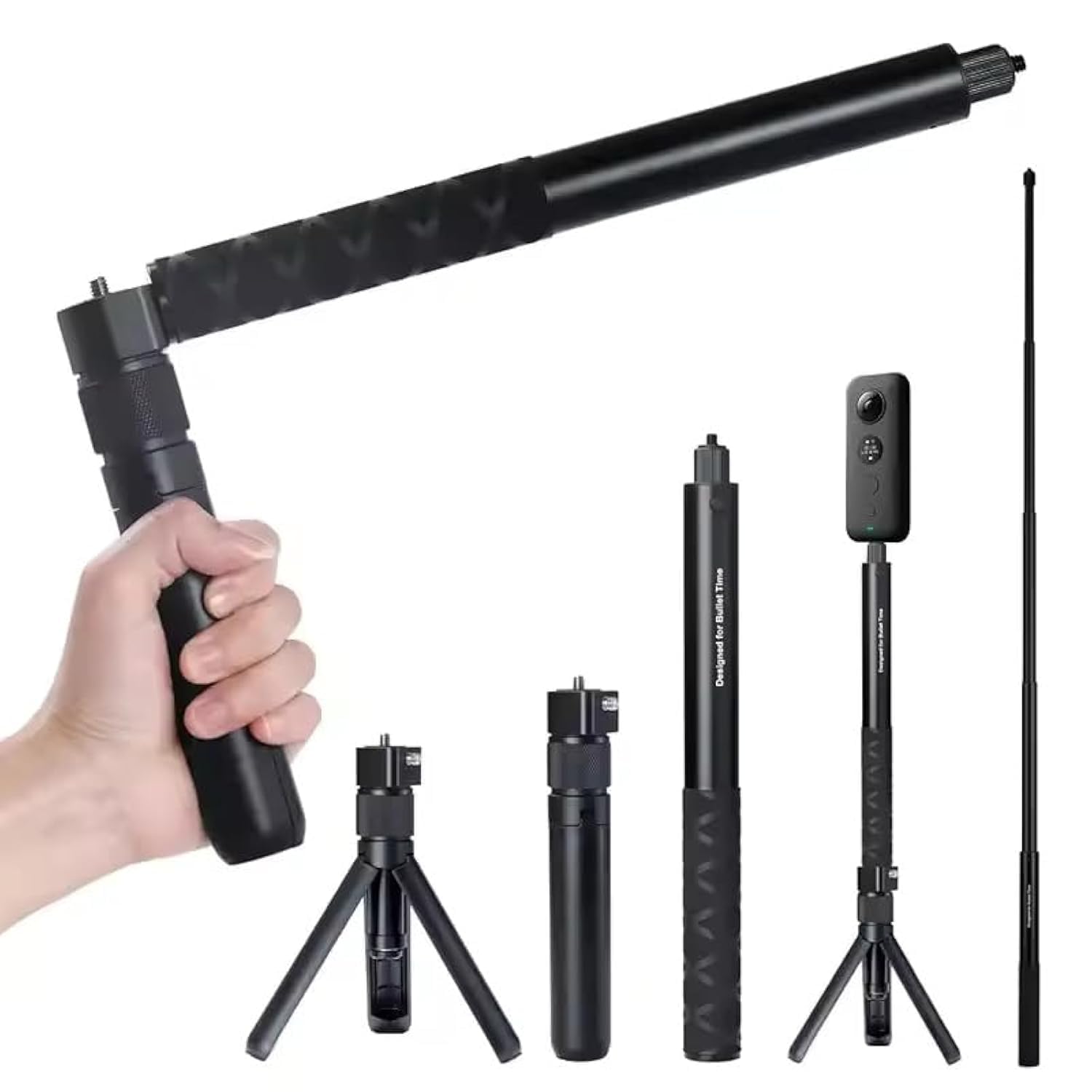 3 in 1 Bullet Time Handle Bundle, Invisible Selfie Stick with Foldable 360° Rotating Tripod Extension Monopod Rod for Insta 360 One X4, X3, X3, ONE R, RS, Ace Pro Accessory (B0D9TRX1B1) Amazon Price History, Amazon Price Tracker