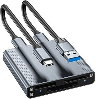 2024 CFexpress Type A+Type B+SD4.0 Card Reader, Portable CF Express Card Reader USB 3.1 Gen 2 10Gbps CFexpress Reader