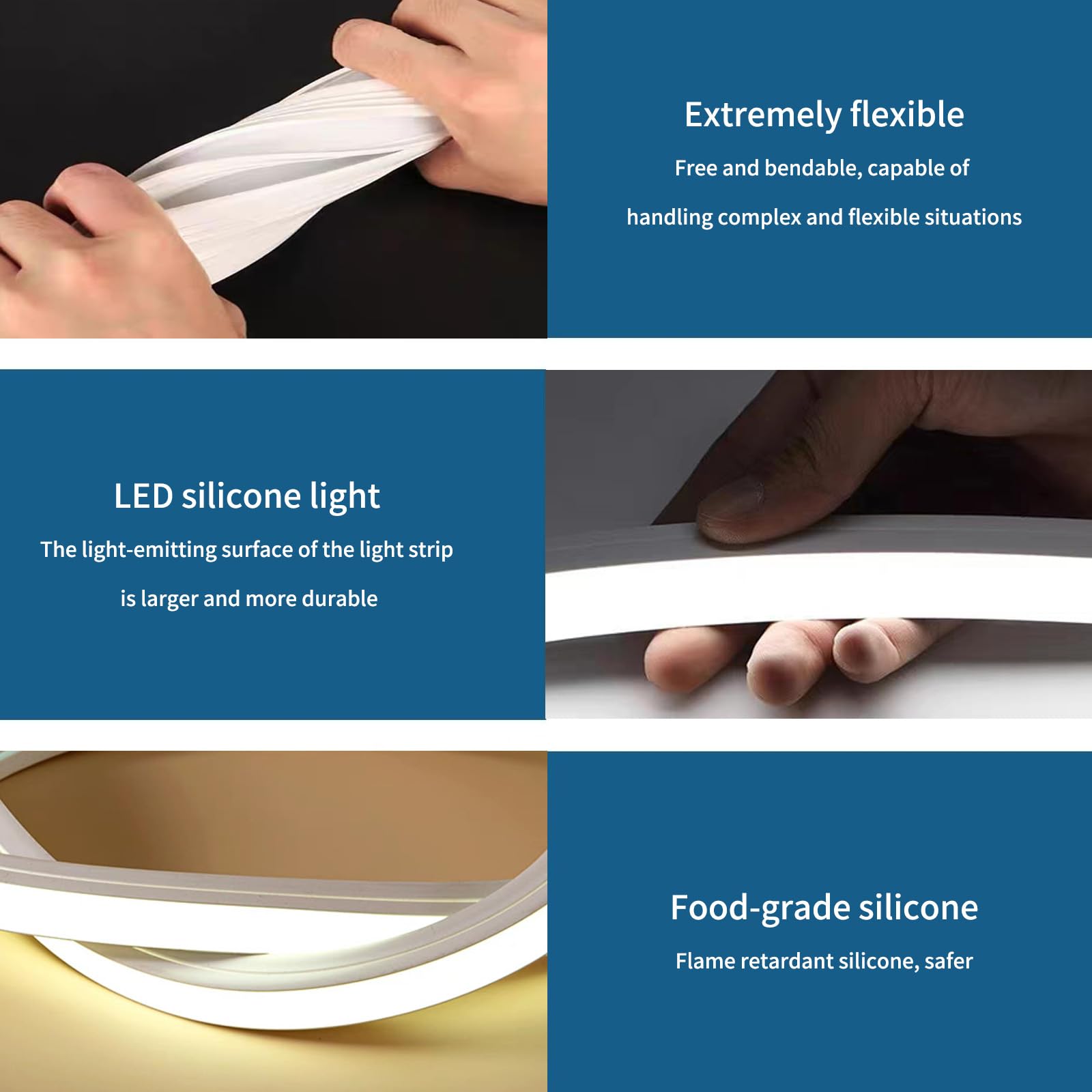 LED Streifen,LED Schiene 5m,Flexibles Silikon LED Profil,für Akustikpaneele LED Streifen,Leisten LED-Kanäle Profil,IP65 Wasserdicht LED Kanal Diffusor,für Decke,Schrank,Bar,Akustikpaneele