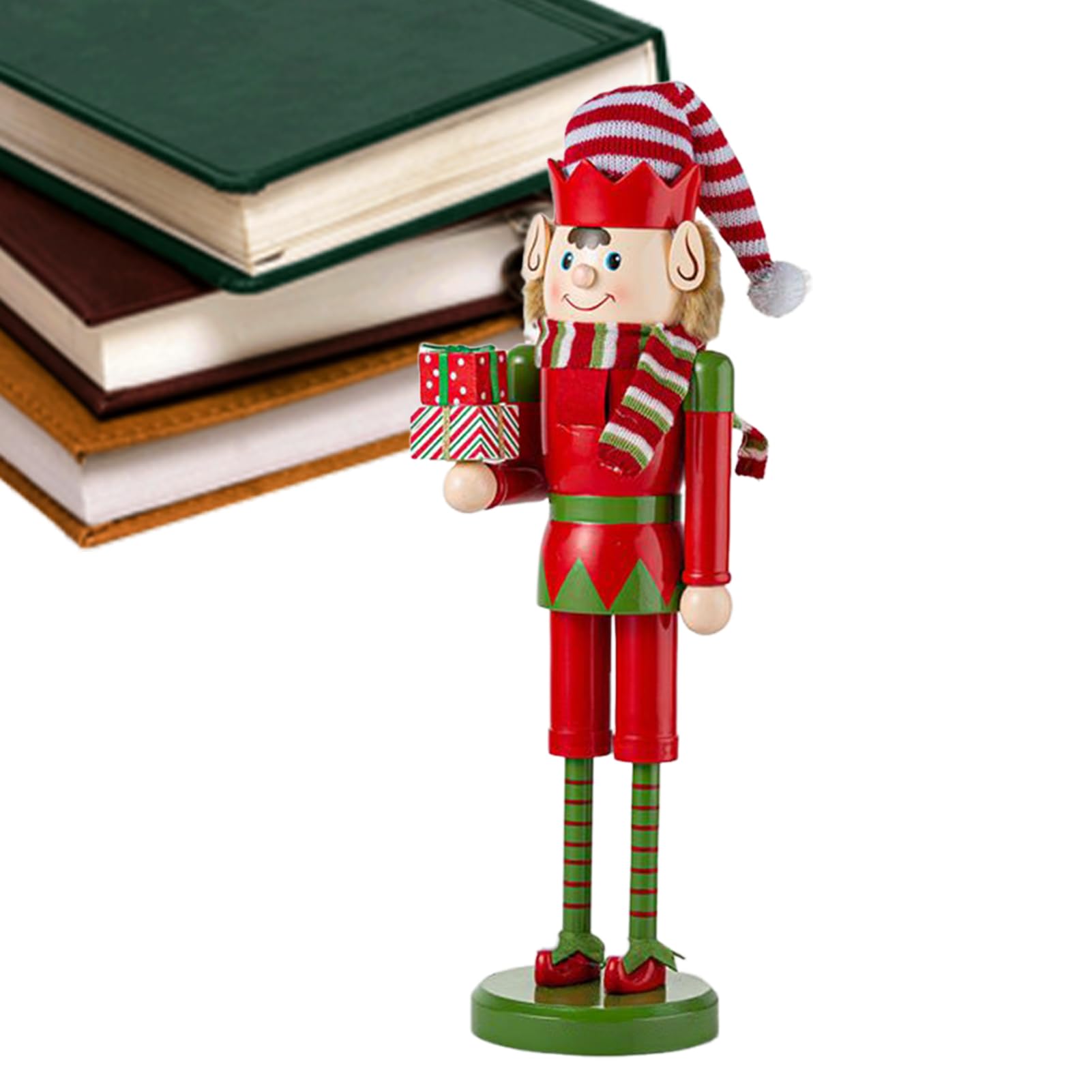 di Natale - Statuetta | 38 cm Figura in Legno per Tavolo per Bambini Feste Feste Vacanze Comodino