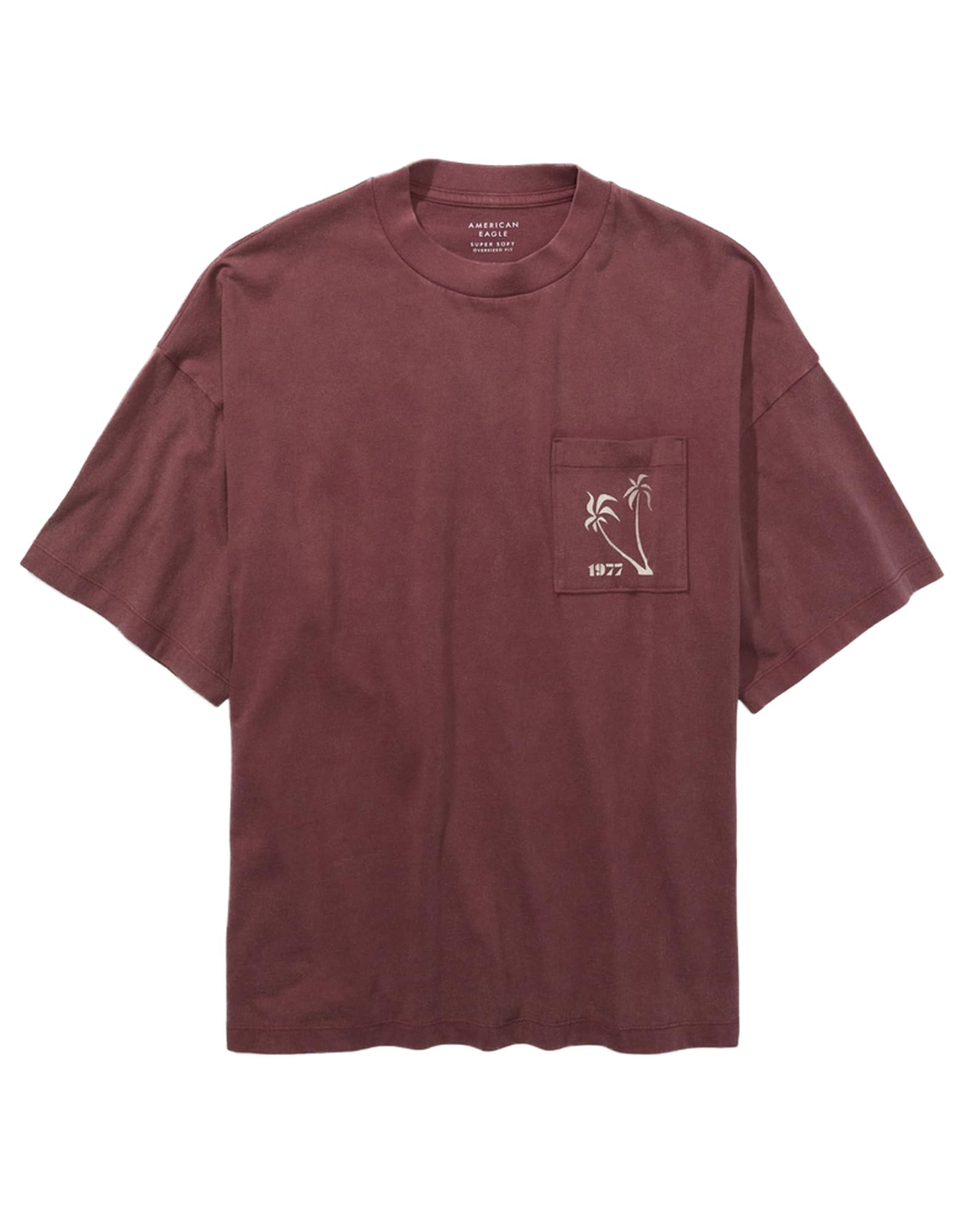 American EagleMen 333864347_AMEC613 G - Oversized Pkt Set In Tee - Pcdye + Magic White Tumble