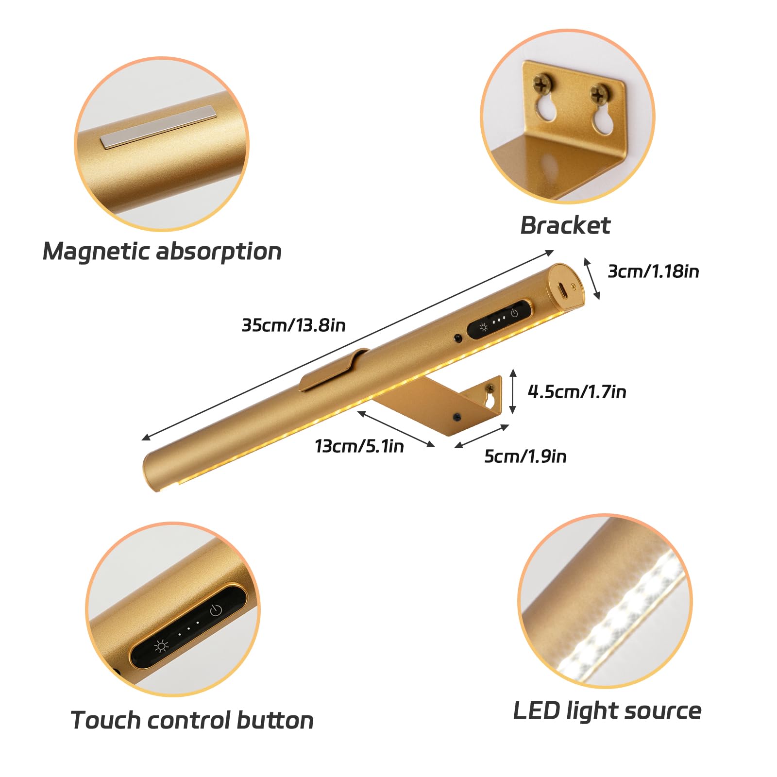 Lampada da parete senza fili,Luci da esposizione led con telecomando,applique da parete con 3 modalità di illuminazione,lampade per quadri con timer,per quadro,affresco e freccette,statue
