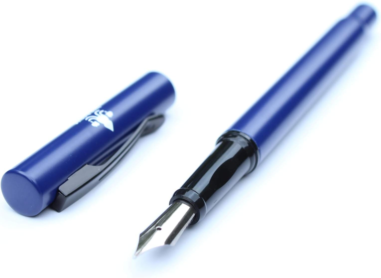 Tree and Squid Blue Metal Fountain Pen Medium Nib + Ink Converter