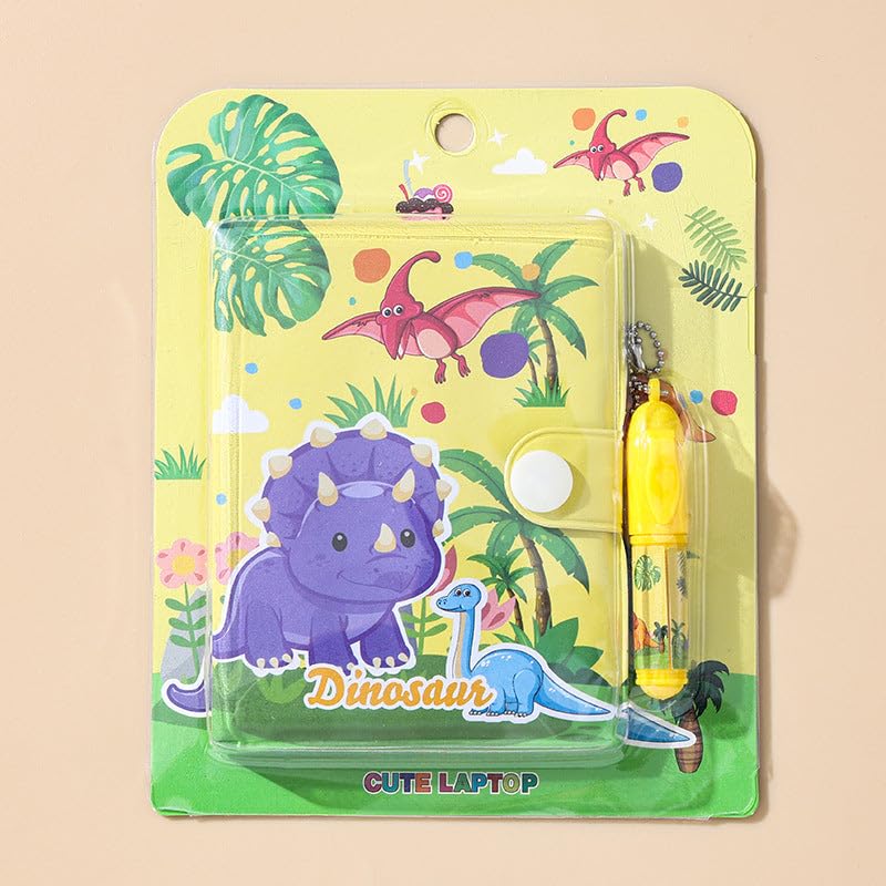 Image of AK-Store Cartoon Pocket Diary with Pen, Writing Notebook for Kids Boys Girls, Cartoon Stationery Set for Students Children Birthday Return Gift (Dinosaur)