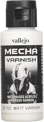 Vallejo Mecha Matt Varnish 60ml Painting Accessories, 2.02 Fl Oz (Pack of 1) (VJ26702)