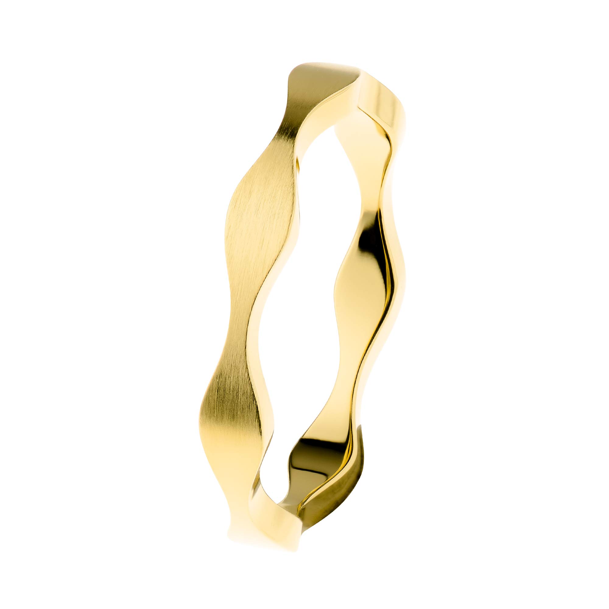 Ernstes Design Ring R569 evia Edelstahl gelb vergoldet 3 mm Vorsteckring
