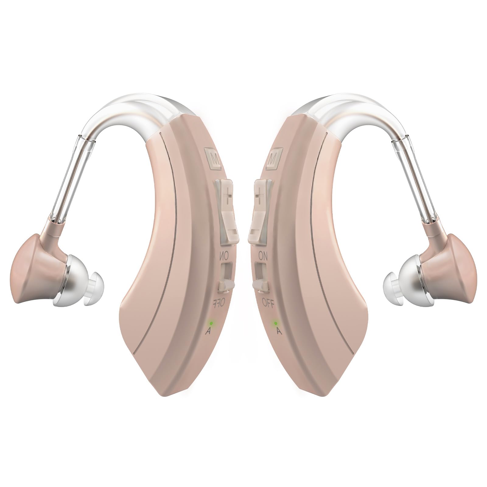 Dispositivo de sonido recargable, cancelación de ruido y volumen ajustable, 4 modos Dispositivo de sonido BTE Comfort (2, Beige)