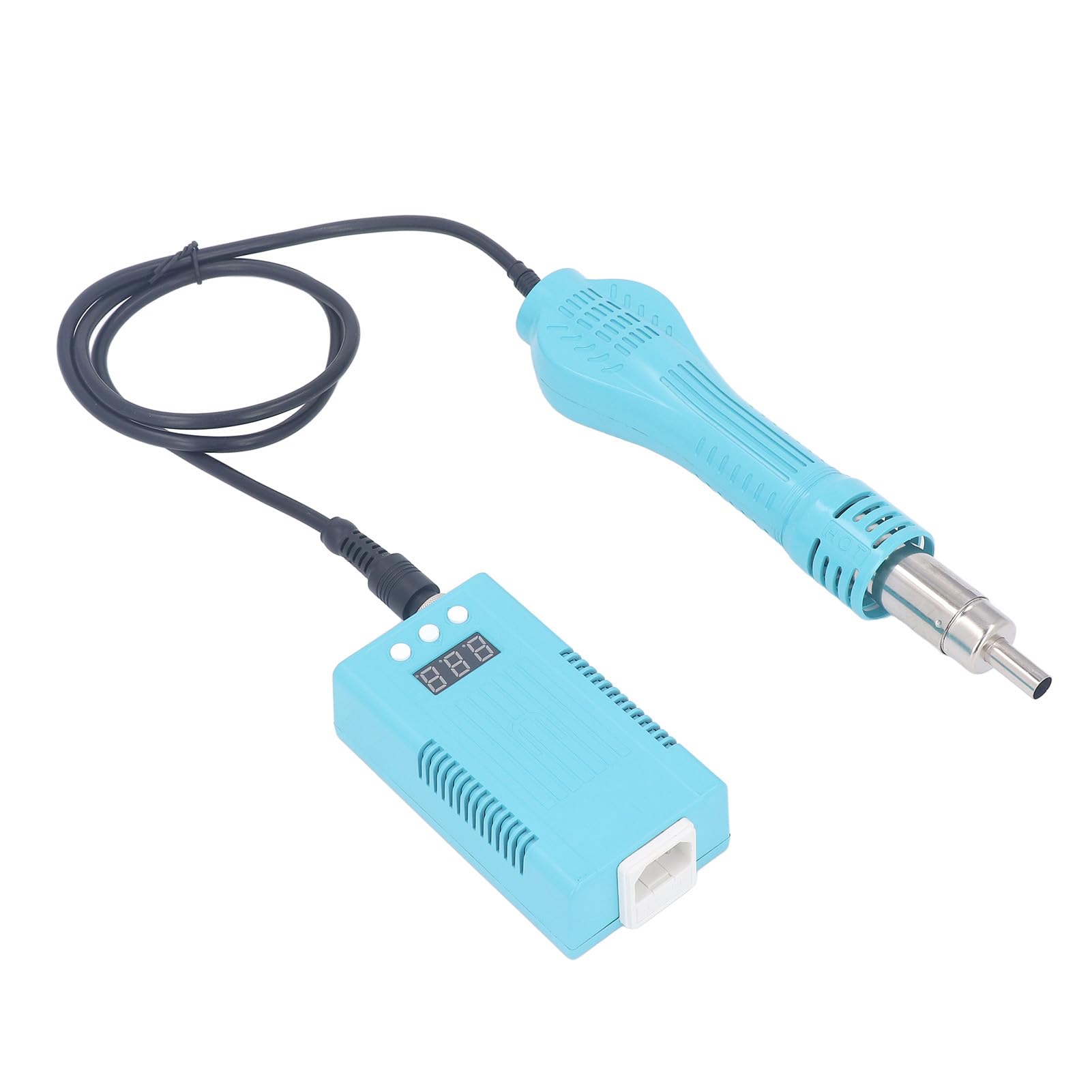 Cyfrowa Opalarka, Wyświetlacz LCD 3mph-10mph Cyfrowa Opalarka 700W Bezgłośny Ceramiczny rdzeń Grzejny do Naprawy Elektroniki (Wtyczka UE 220 V)